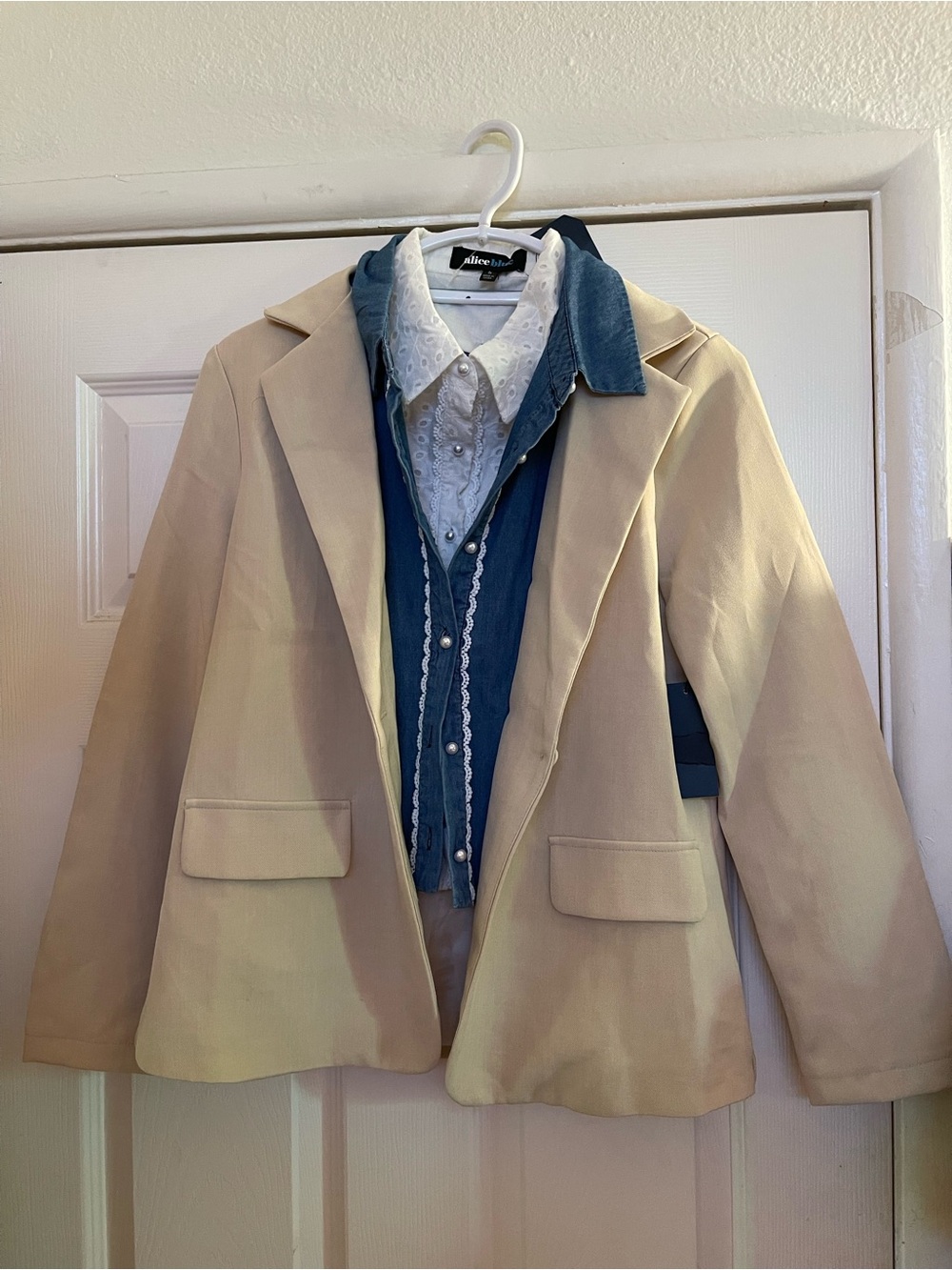 Alice Blue Beige Tailored Blazer Jacket